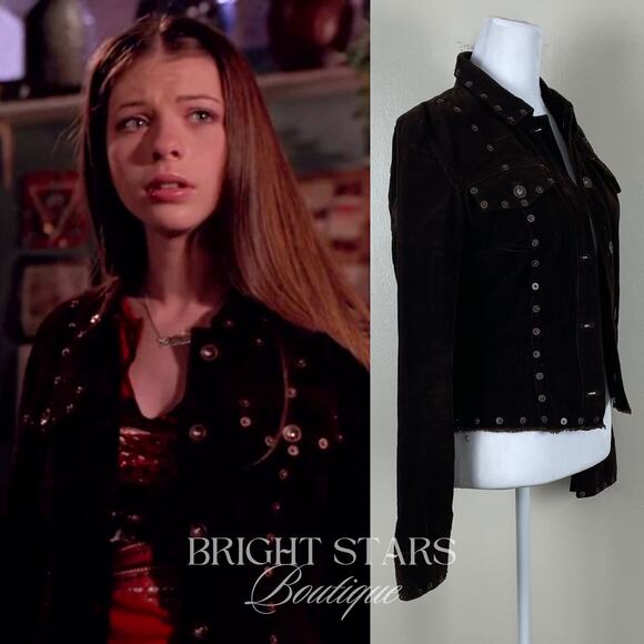 Rare Corduroy Studded Jacket ASO Dawn Summers Buffy the Vampire Slayer Y2K VTG - Picture 4 of 11